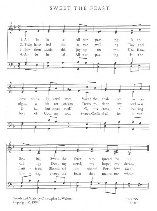 Tune: Perkins &copy; 1999 by Christopher L. Walton